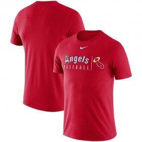 Wholesale Cheap Los Angeles Angels Nike MLB State Logo Practice T-Shirt Red