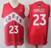 Wholesale Cheap Raptors #23 Fred VanVleet Red 2019 Finals Bound Basketball Swingman Earned Edition Jersey