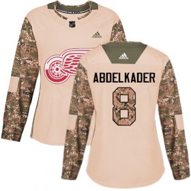Wholesale Cheap Adidas Red Wings #8 Justin Abdelkader Camo Authentic 2017 Veterans Day Women\'s Stitched NHL Jersey