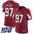 Wholesale Cheap Nike Cardinals #97 Zach Allen Red Team Color Men's Stitched NFL 100th Season Vapor Limited Jersey