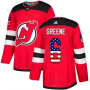 Wholesale Cheap Adidas Devils #6 Andy Greene Red Home Authentic USA Flag Stitched NHL Jersey
