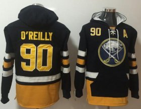 Wholesale Cheap Sabres #90 Ryan O\'Reilly Navy Blue Name & Number Pullover NHL Hoodie