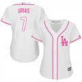Wholesale Cheap Dodgers #7 Julio Urias White/Pink Fashion Women's Stitched MLB Jersey