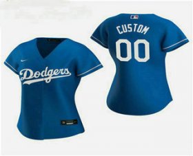 Wholesale Cheap Women\'s Custom Los Angeles Dodgers 2020 Royal Alternate Nike Jersey