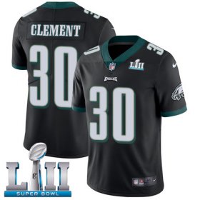 Wholesale Cheap Nike Eagles #30 Corey Clement Black Alternate Super Bowl LII Men\'s Stitched NFL Vapor Untouchable Limited Jersey