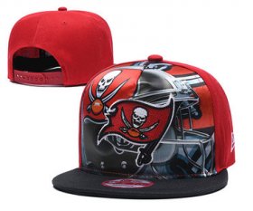 Wholesale Cheap Buccaneers Team Logo Red Black Adjustable Leather Hat TX
