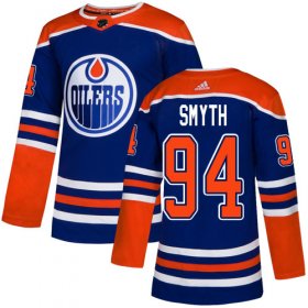 Wholesale Cheap Adidas Oilers #94 Ryan Smyth Royal Blue Alternate Authentic Stitched NHL Jersey