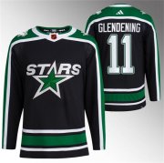 Wholesale Cheap Men's Dallas Stars #11 Luke Glendening Black 2022-23 Reverse Retro Stitched Jersey