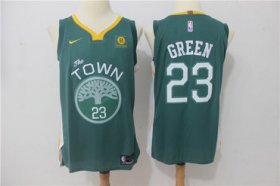 Wholesale Cheap Warriors 23 Draymond Green Green The Town Nike Authentic Jersey