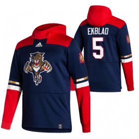 Wholesale Cheap Florida Panthers #5 Aaron Ekblad Adidas Reverse Retro Pullover Hoodie Navy