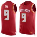 Wholesale Cheap Nike Buccaneers #9 Matt Gay Red Team Color Men's Stitched NFL Limited Tank Top Jersey