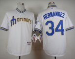 Wholesale Cheap Mariners #34 Felix Hernandez White 1979 Turn Back The Clock Stitched MLB Jersey