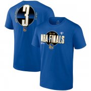 Wholesale Cheap Men's Golden State Warriors #3 Jordan Poole 2022 Royal NBA Finals Name & Number T-Shirt