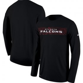 Wholesale Cheap Atlanta Falcons Nike Sideline Seismic Legend Long Sleeve T-Shirt Black