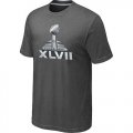 Wholesale Cheap NFL Super Bowl XLVII Logo T-Shirt Dark Grey