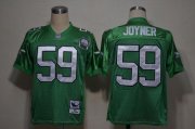 Wholesale Cheap Mitchell And Ness Eagles #59 Seth Joyner Green Stitched Throwback NFL Jersey