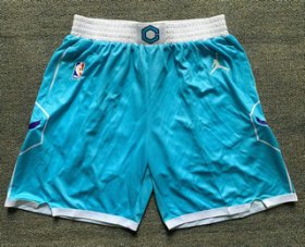 Wholesale Cheap Men\'s Charlotte Hornets Blue 2021 Brand Jordan City Edition Swingman Shorts
