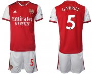 Wholesale Cheap Men 2021-2022 Club Arsenal home red 5 Soccer Jersey