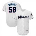 Wholesale Cheap marlins #58 Dan Straily White Flexbase Authentic Collection Stitched MLB Jersey