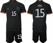 Wholesale Cheap Men 2020-2021 European Cup Germany away black 15 Adidas Soccer Jerseys