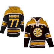 Wholesale Cheap Bruins #77 Ray Bourque Black Sawyer Hooded Sweatshirt Stitched NHL Jersey
