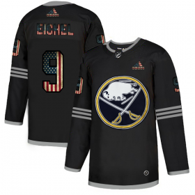 Wholesale Cheap Buffalo Sabres #9 Jack Eichel Adidas Men\'s Black USA Flag Limited NHL Jersey