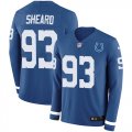 Wholesale Cheap Nike Colts #93 Jabaal Sheard Royal Blue Team Color Men's Stitched NFL Limited Therma Long Sleeve Jersey