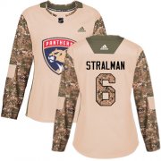 Wholesale Cheap Adidas Panthers #6 Anton Stralman Camo Authentic 2017 Veterans Day Women's Stitched NHL Jersey