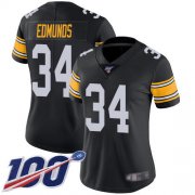Wholesale Cheap Nike Steelers #34 Terrell Edmunds Black Alternate Women's Stitched NFL 100th Season Vapor Limited Jersey
