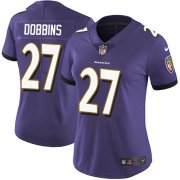 Wholesale Cheap Nike Ravens #27 J.K. Dobbins Purple Team Color Women's Stitched NFL Vapor Untouchable Limited Jersey