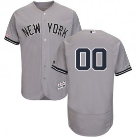 Wholesale Cheap New York Yankees Majestic Road Flex Base Authentic Collection Custom Jersey Gray