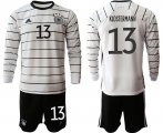 Wholesale Cheap Men 2021 European Cup Germany home white Long sleeve 13 Soccer Jersey1