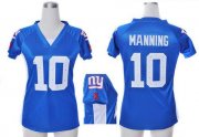 Wholesale Cheap Nike Giants #10 Eli Manning Royal Blue Team Color Draft Him Name & Number Top Women's Stitched NFL Elite Jersey