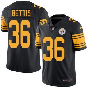 Wholesale Cheap Nike Steelers #36 Jerome Bettis Black Youth Stitched NFL Limited Rush Jersey