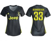 Wholesale Cheap Women's Juventus #33 Bernardeschi Third Soccer Club Jersey