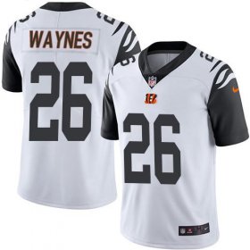 Wholesale Cheap Nike Bengals #26 Trae Waynes White Men\'s Stitched NFL Limited Rush Jersey