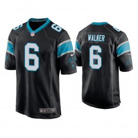 Wholesale Cheap Men\'s Carolina Panthers #6 P.J. Walker Black Game Nike Jersey