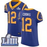 Wholesale Cheap Nike Rams #12 Brandin Cooks Royal Blue Alternate Super Bowl LIII Bound Men's Stitched NFL Vapor Untouchable Elite Jersey