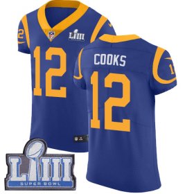 Wholesale Cheap Nike Rams #12 Brandin Cooks Royal Blue Alternate Super Bowl LIII Bound Men\'s Stitched NFL Vapor Untouchable Elite Jersey