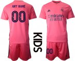 Wholesale Cheap Youth 2020-2021 club Real Madrid away customized pink Soccer Jerseys