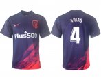 Wholesale Cheap Men 2021-2022 Club Atletico Madrid away aaa version purple 4 Soccer Jersey