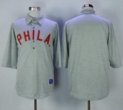 Wholesale Cheap Mitchell And Ness 1900 Phillies Blank Grey Throwback Stitched MLB Jersey