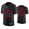 Cheap Mens San Francisco 49ers #15 Jauan Jennings Nike Black Alternate Vapor Limited Player Jersey