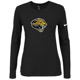 Wholesale Cheap Women\'s Nike Jacksonville Jaguars Of The City Long Sleeve Tri-Blend NFL T-Shirt Black