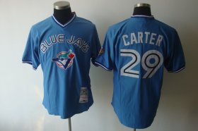 Wholesale Cheap Mitchell And Ness 1993 Blue Jays #29 Joe Carter Blue Stitched MLB Jersey
