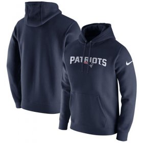 Wholesale Cheap Men\'s New England Patriots Nike Navy Club Fleece Pullover Hoodie