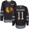 Wholesale Cheap Adidas Blackhawks #11 Andrew Desjardins Black 1917-2017 100th Anniversary Stitched NHL Jersey