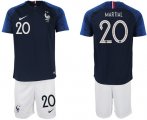 Wholesale Cheap France #20 Martial Home Soccer Country Jersey