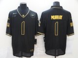 Wholesale Cheap Men's Arizona Cardinals #1 Kyler Murray Black Gold 2020 Salute To Service Stitched NFL Nike Limited Jersey