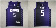 Cheap Kings 5 De'Aaron Fox Purple Nike 2023-2024 City Edition Swingman Jersey